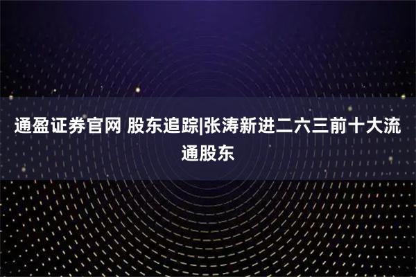 通盈证券官网 股东追踪|张涛新进二六三前十大流通股东